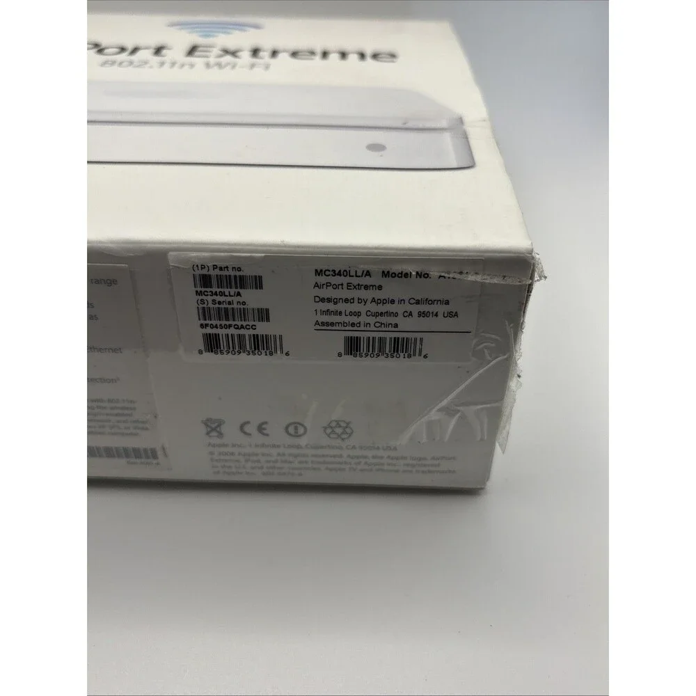 Apple AirPort Extreme 802.11n Base Station Model A1354 MC340LL/A 4th Gen